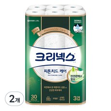 크리넥스 피톤치드 케어 천연펄프 3겹 롤화장지