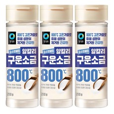 청정원 순수천혜염 알칼리 구운소금, 200g, 3개