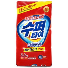 수퍼타이 찬물 전용 효소 분말 세제 일반드럼 겸용 리필, 5kg, 1개