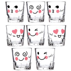 ARTWARE 表情燒酒杯 4款, 混色, 2組