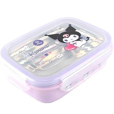 LiLFANT 三麗鷗印花密封方形不銹鋼便當盒, 酷洛米, 1個