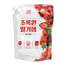 초록원 딸기잼 파우치형, 1kg, 1개