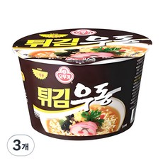 오뚜기 튀김우동 용기, 110g, 3개 110g, 3개