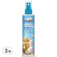 스너글 포근한 섬유탈취제 허거블 코튼 본품, 150ml, 3개