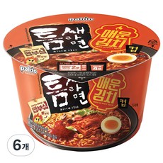 틈새라면 매운김치 컵 105g, 6개 6개