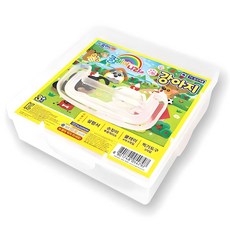 클레이나라 강아지 만들기 + 케이스 세트, 빨강 + 노랑 + 흰색 + 검정, 80g, 1개 혼합 색상