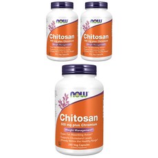 NOW Foods 幾丁聚醣素食膠囊 500mg, 240顆, 3罐