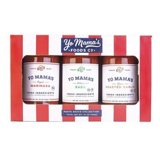 YO MAMA'S FOODS 義大利麵醬汁禮盒 紅醬+青醬+烤蒜醬, 1個, 708克