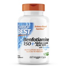 Doctor's BEST 苯磷硫胺 150mg&α-硫辛酸 300mg素食膠囊, 1罐, 60顆