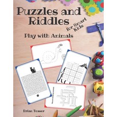 (外文書)Puzzles and Riddles for Smart Kids: Play with Animals - Activity Book for Kids: M... Paperback, Independently Published, English