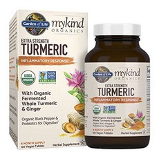 mykind ORGANICS 薑黃植萃素食錠, 120顆, 1罐