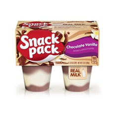 SnackPack 巧克力香草布丁 4入, 1個, 368g
