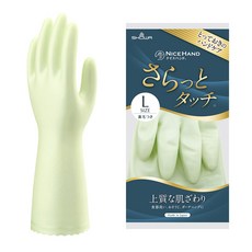 SHOWA Nice Hand觸感清爽的長橡膠手套, 珍珠綠, 1個
