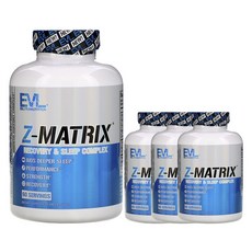 EVLUTIONNUTRITION Z-Matrix鋅鎂力&茶胺酸膠囊, 240顆, 4罐