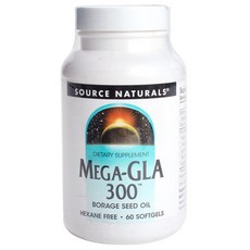 SOURCE NATURALS Mega-GLA 300琉璃苣油軟膠囊, 60顆, 1罐