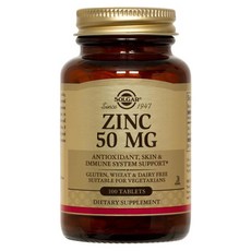 SOLGAR 鋅補充錠 50mg, 100顆, 1罐