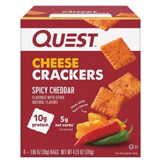 Quest 起司餅乾辣切達起司 4 塊, 1個, 120g