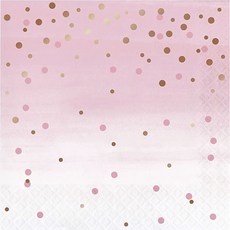 creativeCONVERTING Rose All Day 派對餐巾 16.5cm 16 件, 1個, 波爾卡圓點