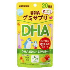 UHA 味覺糖 孩童DHA 50mg軟糖 柑橘檸檬口味, 1個, 100片