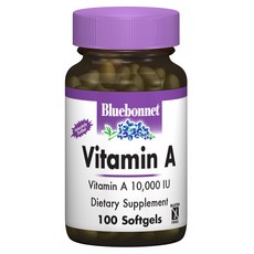Bluebonnet 維他命A 10000IU軟膠囊 無麩質, 100顆, 1罐