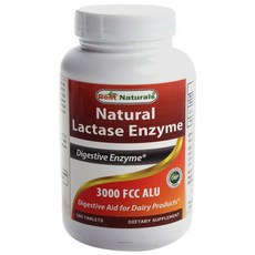 Best Naturals 乳糖酶酵素錠 3000 FCC ALU 無糖 無麩質, 180顆, 1罐