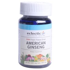Eclectic Institute 低新鮮凍乾花旗參素食膠囊, 24入, 1個