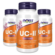NOW Foods UC-II 非變性第二型膠原蛋白膠囊, 120顆, 3罐