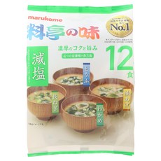 marukome 料亭之味減鹽味噌湯 4種風味 12包組, 1袋