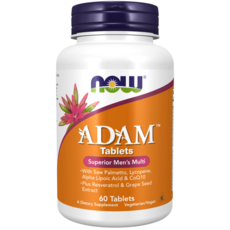 NOW Foods Adam男性綜合維他命錠, 60顆, 1罐