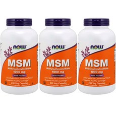 NOW Foods MSM維生素膠囊 1000mg, 240顆, 3罐