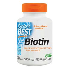 Doctor's BEST 生物素植物膠囊, 120顆, 1個
