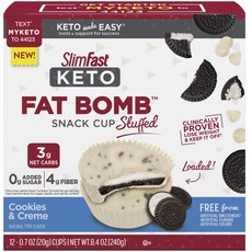 Slimfast Fat Bomb生酮杯子夾心餅 奶油夾心餅口味, 1盒, 240g