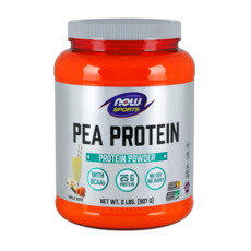 NOW Foods 無麩質素食纖維蛋白粉 香草太妃糖口味, 1罐, 907g