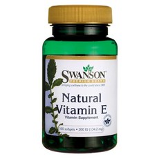 Swanson 斯旺森 維生素E軟膠囊 200IU 134.2mg, 100顆, 1罐