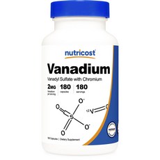 nutricost 釩補充膠囊 2mg, 180顆, 1罐