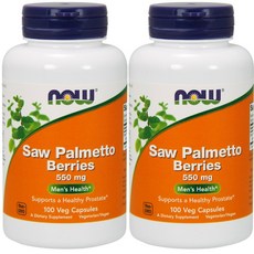 NOW Foods 鋸棕櫚漿果550mg素食膠囊, 100顆, 2罐