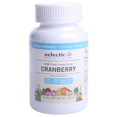 Eclectic Institute 冷凍乾燥蔓越莓植物膠囊 300mg, 120顆, 1罐