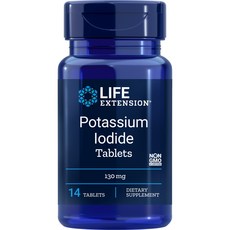 LIFE EXTENSION 碘化鉀錠 130mg, 14顆, 1罐