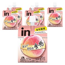 MORINAGA 森永 膳食纖維綜合維他命果凍 水蜜桃口味, 6個, 150g