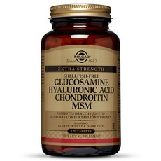 SOLGAR 葡萄糖胺玻尿酸軟骨素MSM保健膠囊, 120顆, 1罐