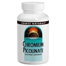 SOURCE NATURALS 吡啶甲酸鉻錠 200mcg, 60顆, 1罐