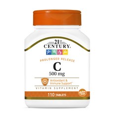 21St Century 維他命C緩釋錠 500mg, 110顆, 1罐