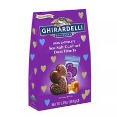 GHIRARDELLI 鷹牌 情人節黑海鹽焦糖二重心 XS 包, 1個, 19.8克