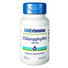 라이프익스텐션 클로로필린 100mg 베지테리안 캡슐, 100정, 1개