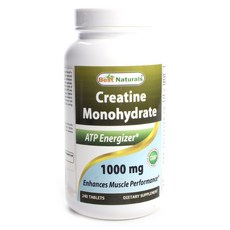 베스트네츄럴스 크레아틴 모노하이드레이트 1000mg 글루텐 프리 무설탕 타블렛, 240정, 1개