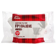 칼리타 필터 FP 104, 100개, 1개, 화이트 100개입, 1개, 화이트