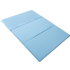 블레딕홈 빨아쓰는 퓨어텍스 순면 3단접이식매트리스 Q, 블루, 8cm