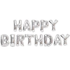 알파벳은박풍선세트 HAPPY BIRTHDAY 은박만발송 실버 1세트