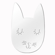 쿠 새침고양이 거울 아크릴 미러, 단일 색상