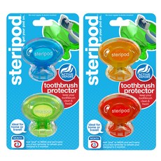 스테리팟 휴대용 칫솔살균기 2개입, BLUE, GREEN, 1세트